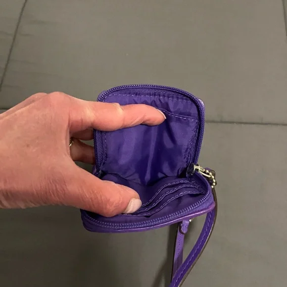 Coach Vibrant Purple Leather Phone Case Wristlet - Picture 4 of 4